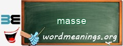 WordMeaning blackboard for masse